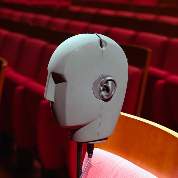 dummyhead Binaural κεφαλή για ηχογράφηση 3D ήχου σε θέατρο